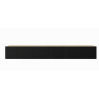 LOWBOARD VAREN 300/41/40 cm, Hängender TV-Schrank Eiche Artisan - Schwarz/Eiche Artisan, Holzwerkstoff (300/41/40cm) - MASSENO