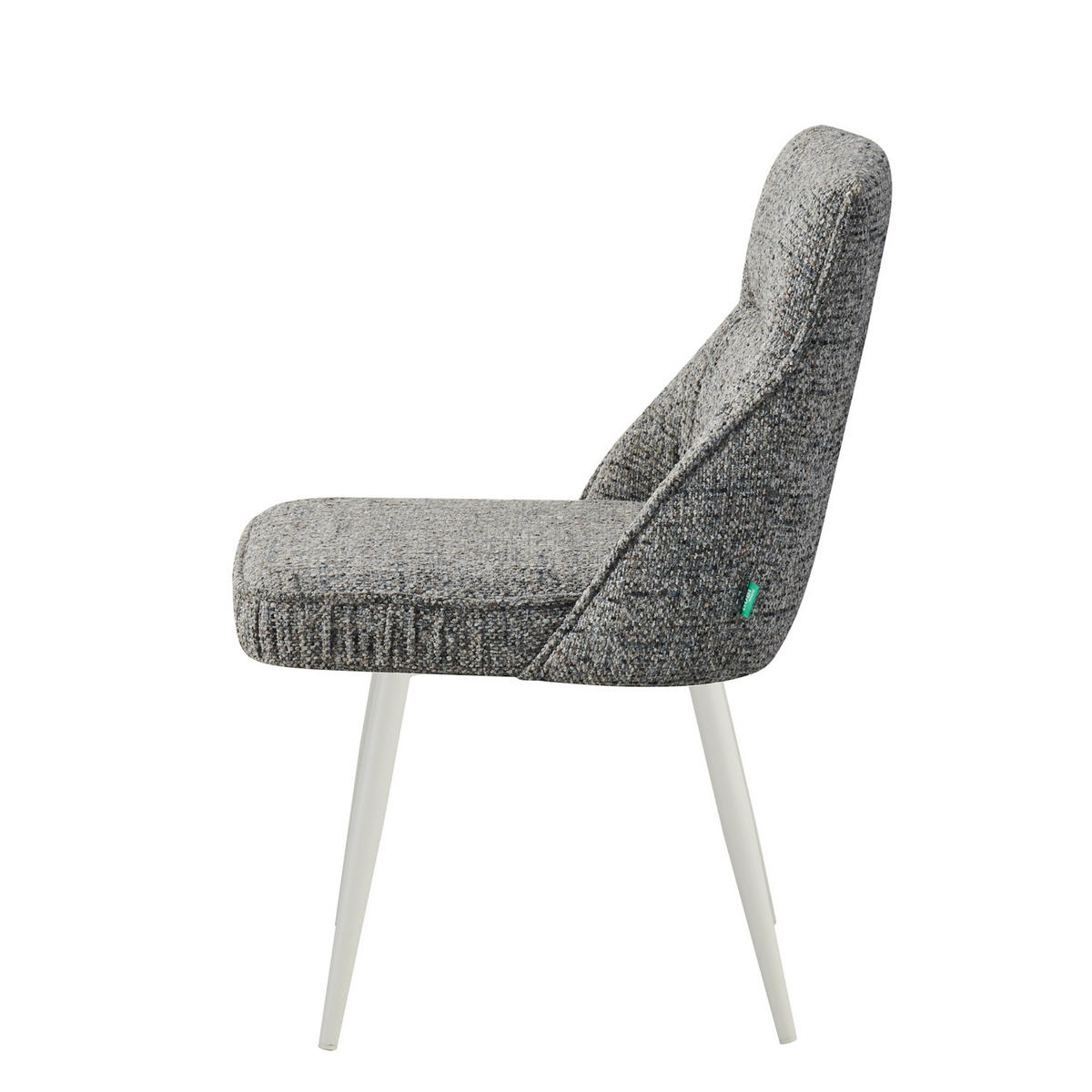 ESSZIMMERSTUHL MELINA 2er-Set - Dunkelgrau/Weiß, Textil/Metall (49/83/62cm) - DUBI Möbel