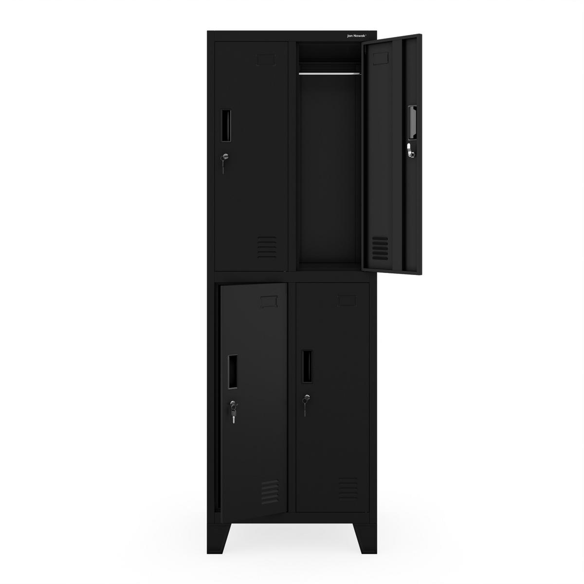 ARBEITSSCHUTZSCHRANK BARTEK 2 Plus - Schwarz, Metall (56/172/45cm)