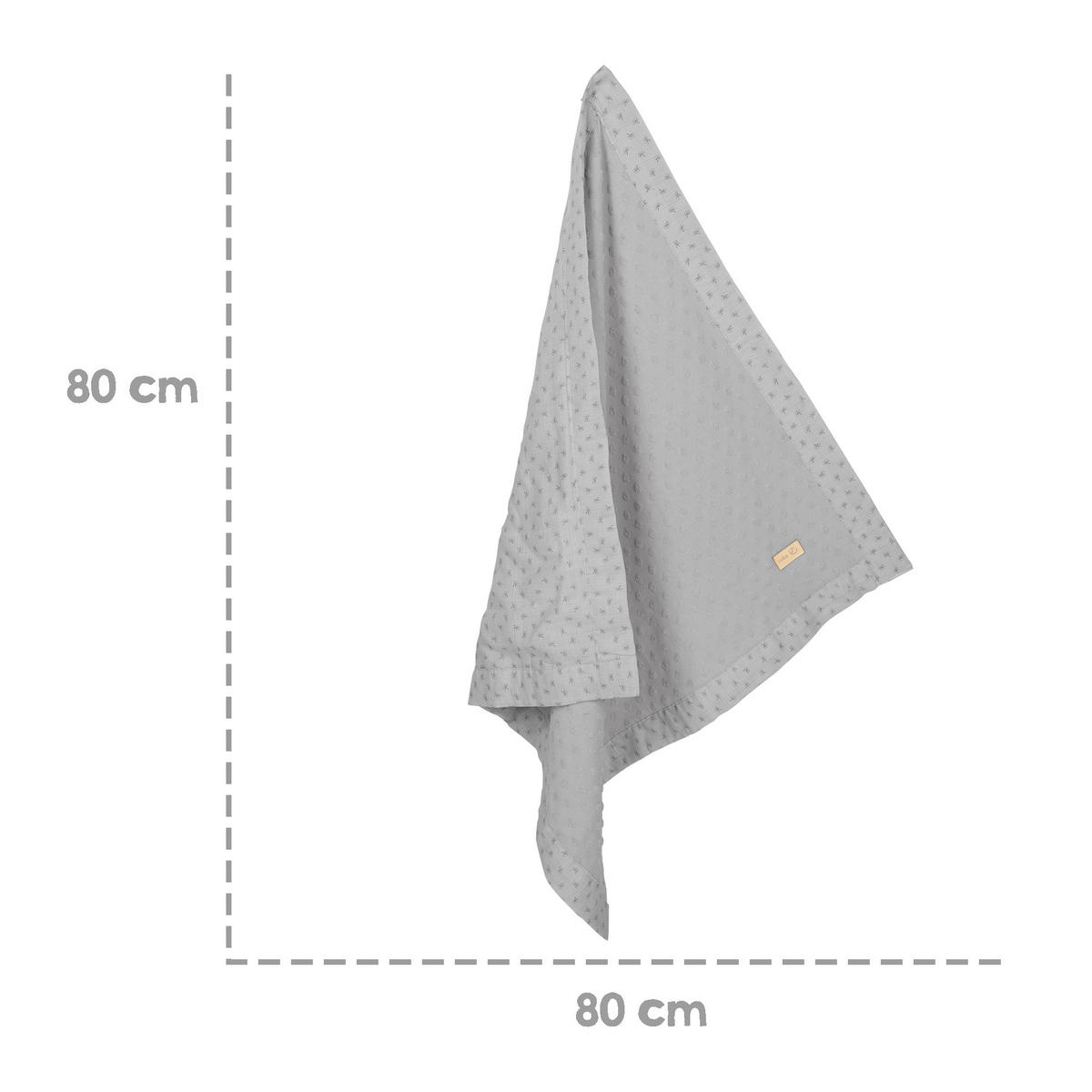 BABYDECKE 80 x 80 cm Lil Planet grau - Hellgrau, Textil (80/80cm) - Roba