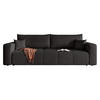 SCHLAFSOFA Velours mit Bettkasten und Schlaffunktion - Schwarz, Holzwerkstoff/Textil (246/79/93cm) - Idohome