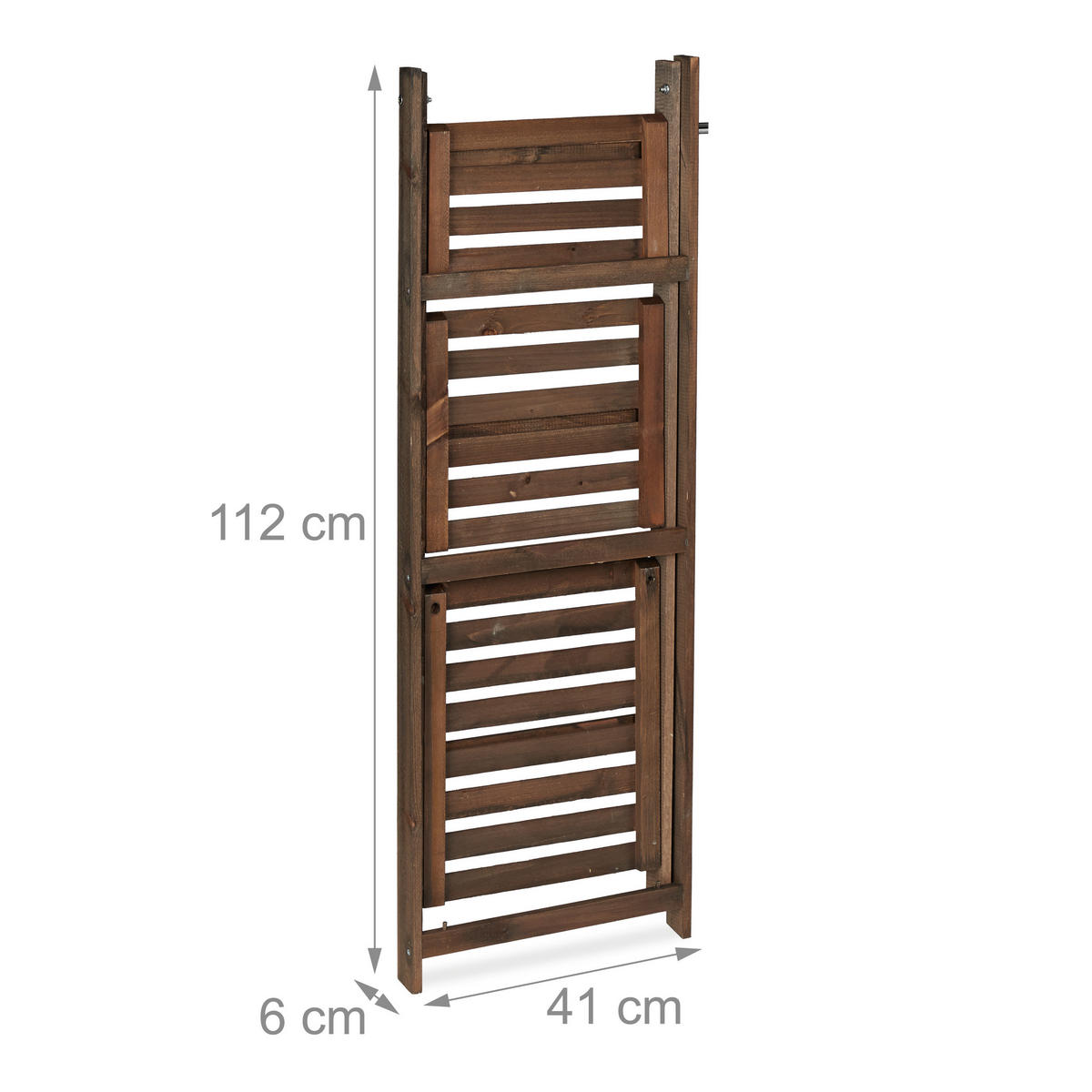 BLUMENTREPPE - Dunkelbraun, Holz (41/108/40cm) - Relaxdays