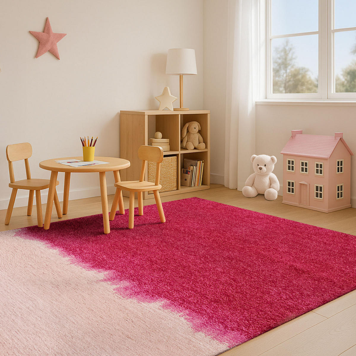 TEPPICH Azalea Lola&Moi 140/200 cm - Rot, Kunststoff/Textil (140/200cm) - Lola&Moi