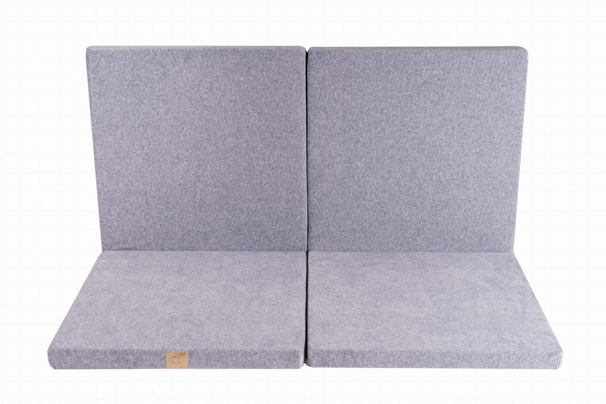 SPIELMATTE für Kinder, Quadratt, Samt, Hellgrau - Grau, Textil (120/120cm) - MeowBaby