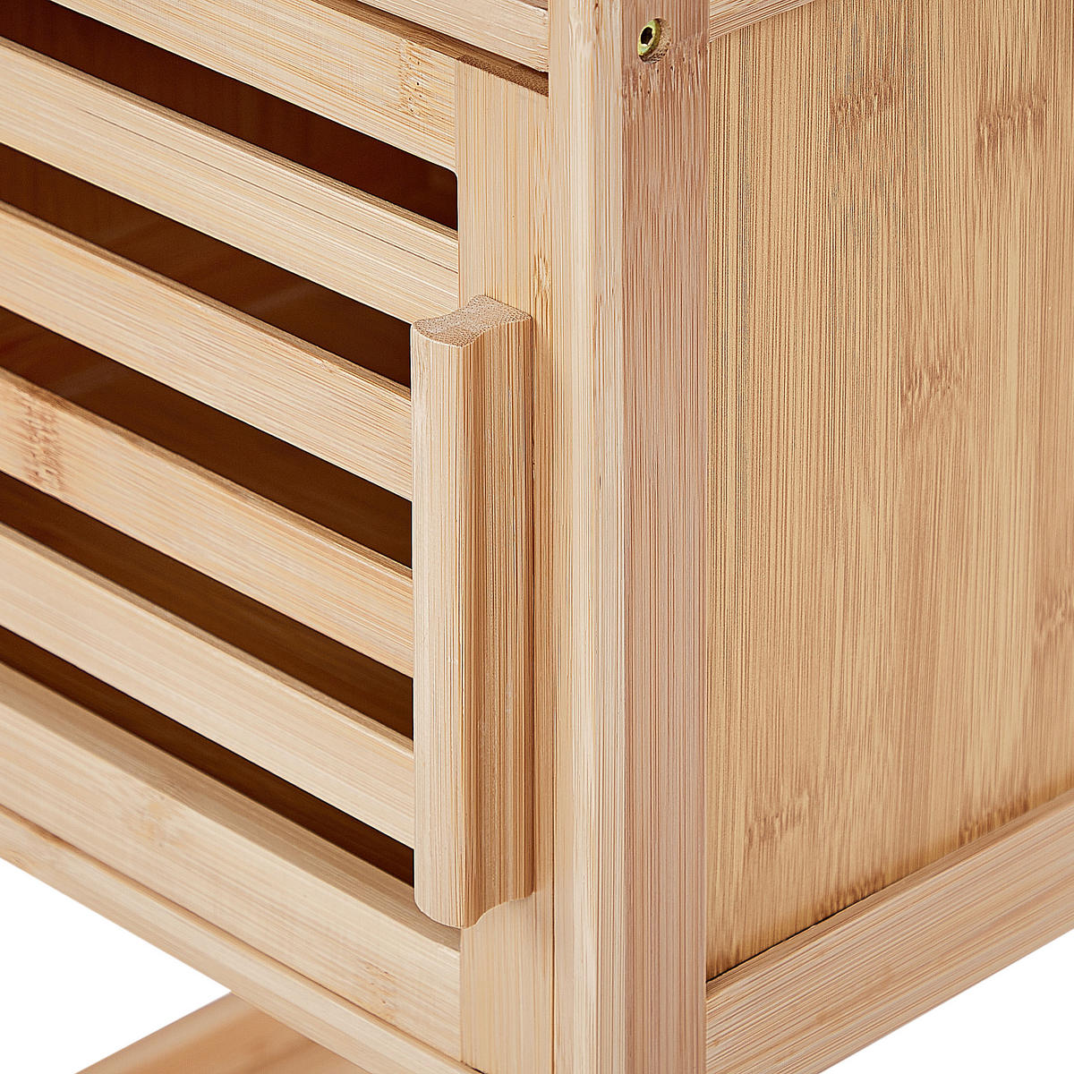 REGAL Bambus Hellbraun Lafayette - Braun, Holz (36/114/30cm) - Beliani