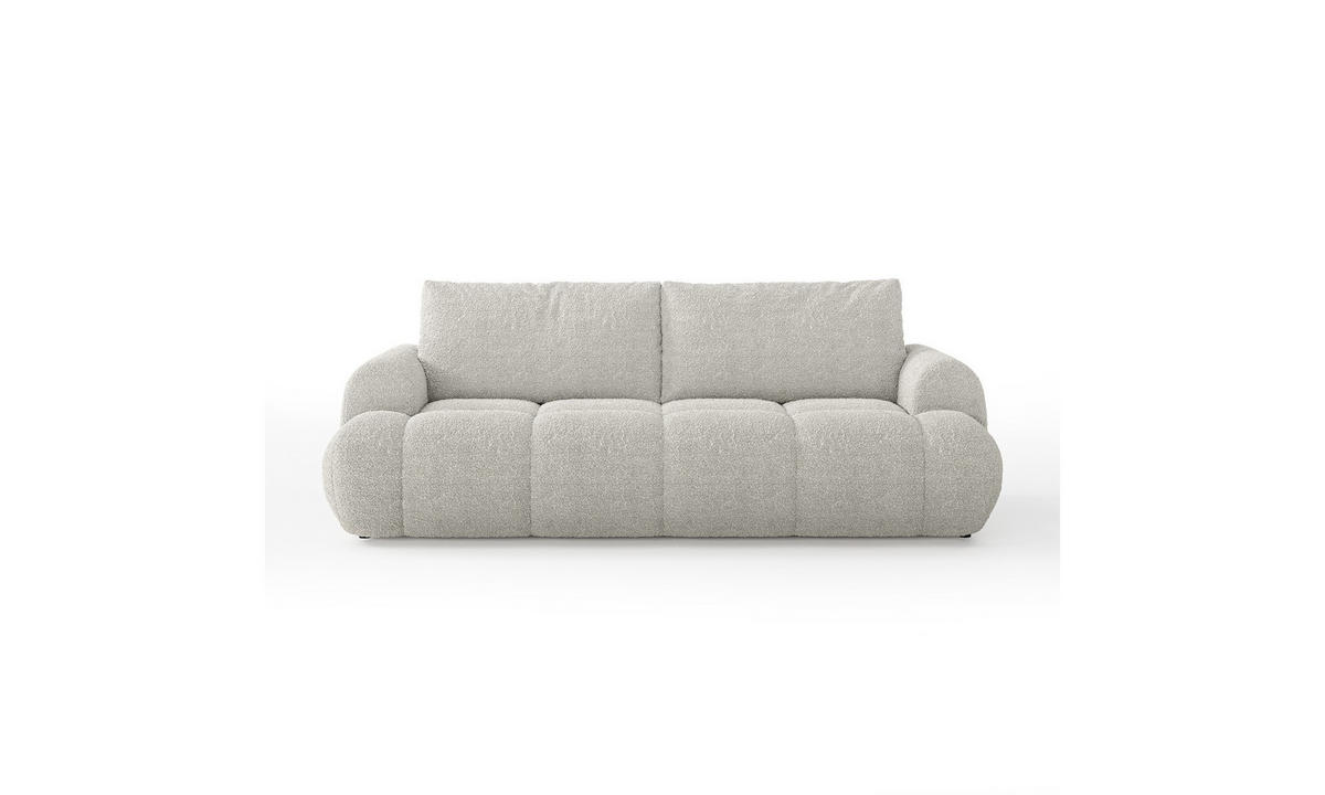 SCHLAFSOFA CORAL 250/100/85 cm mit Bettkasten Stoff Coral 65 - Ecru, Textil (250/85/100cm) - Lookway