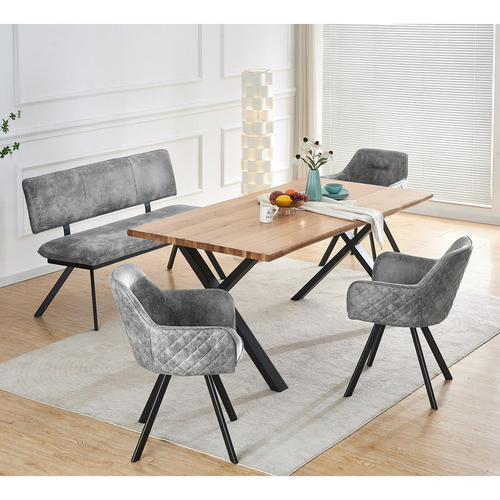 Thumbnail - B&D Home Armlehnstuhl, Grau, Textil, 58x79x60 cm, Oeko-Tex® Standard 100, Esszimmer, Stühle, Esszimmerstühle, Armlehnens...