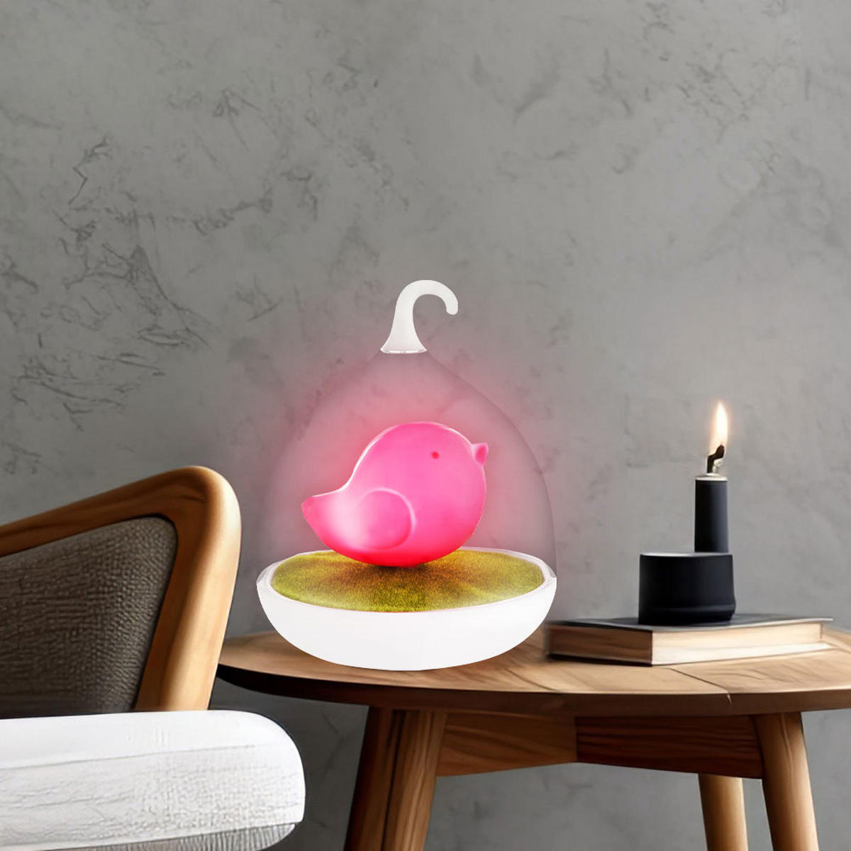 LED TISCHLEUCHTE Kunststoff Rosa 2er Set - Rosa, Kunststoff (14/14/17cm) - Globo Lighting