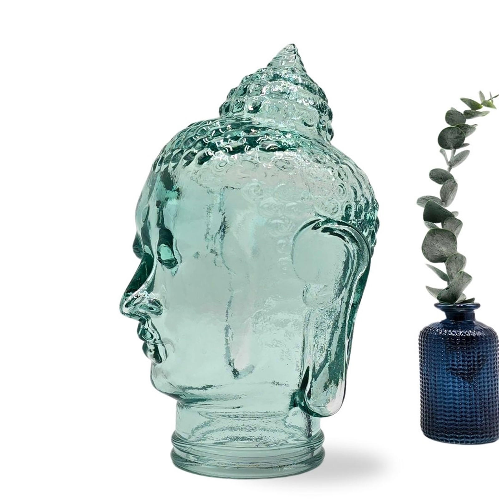 DEKO GLASKOPF THAI BUDDHA Glas, 30 cm Höhe T01 klar - Transparent, Glas (19/30/19cm) - DESIGN DELIGHTS
