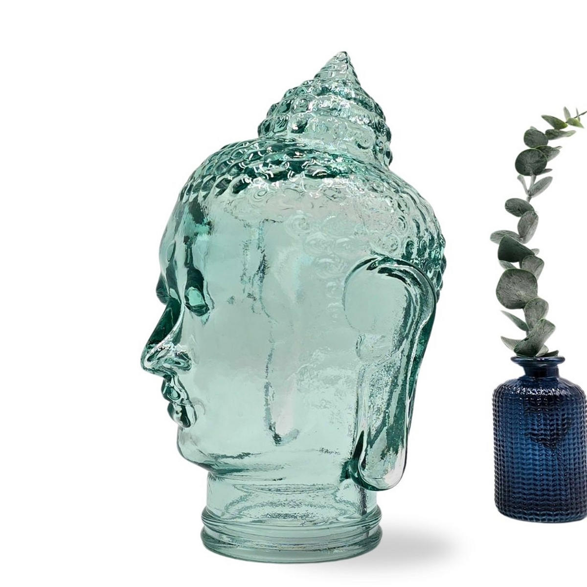 DEKO GLASKOPF THAI BUDDHA Glas, 30 cm Höhe T01 klar - Transparent, Glas (19/30/19cm) - DESIGN DELIGHTS