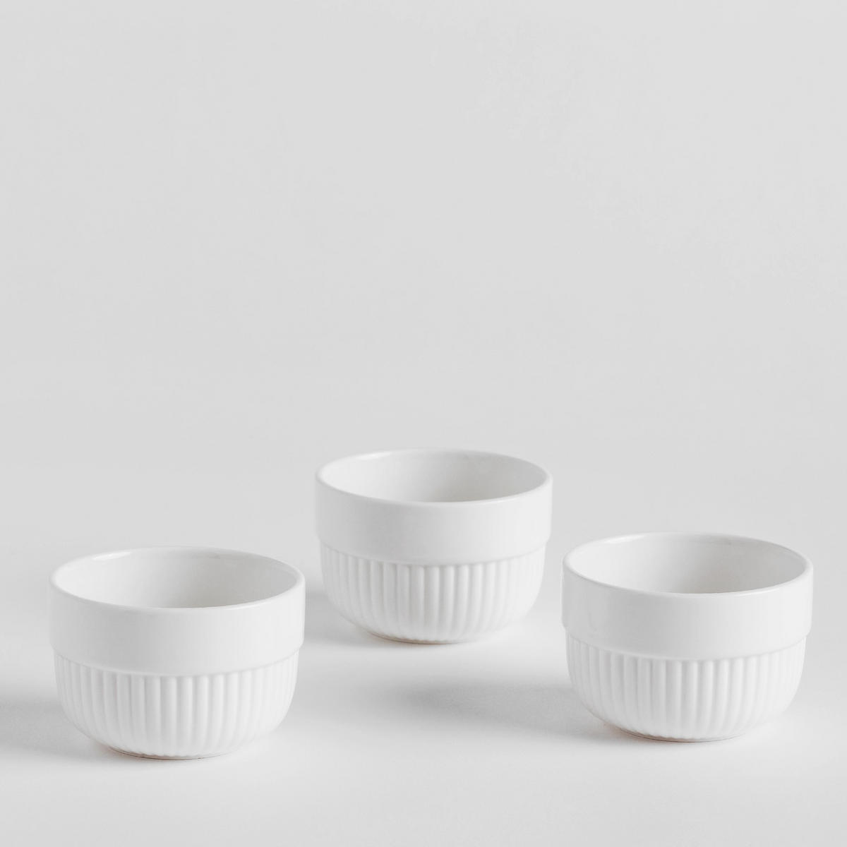 SERVIERSCHALEN-SET Sandino - Weiß, Keramik (8.5/16/8.5cm) - home&you