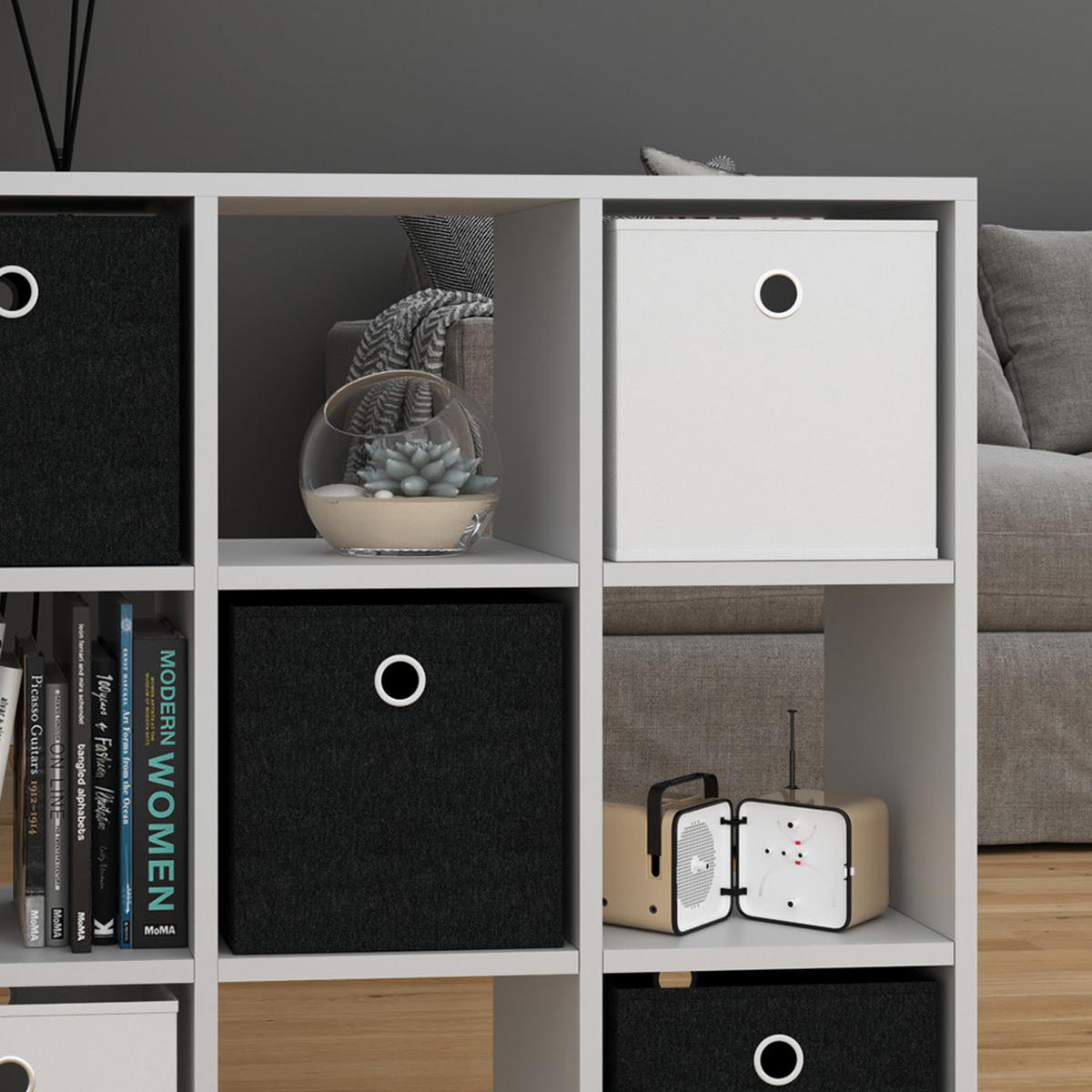 RAUMTEILER Hylda Weiß 82.8 x 82.8 cm - Weiß, Holzwerkstoff (82.8/82.8/26cm) - Vicco