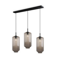 HÄNGELEUCHTE Velo 3-flammig Klar Ø 18cm - Klar/Schwarz, Glas (18/18/33cm) - s.luce