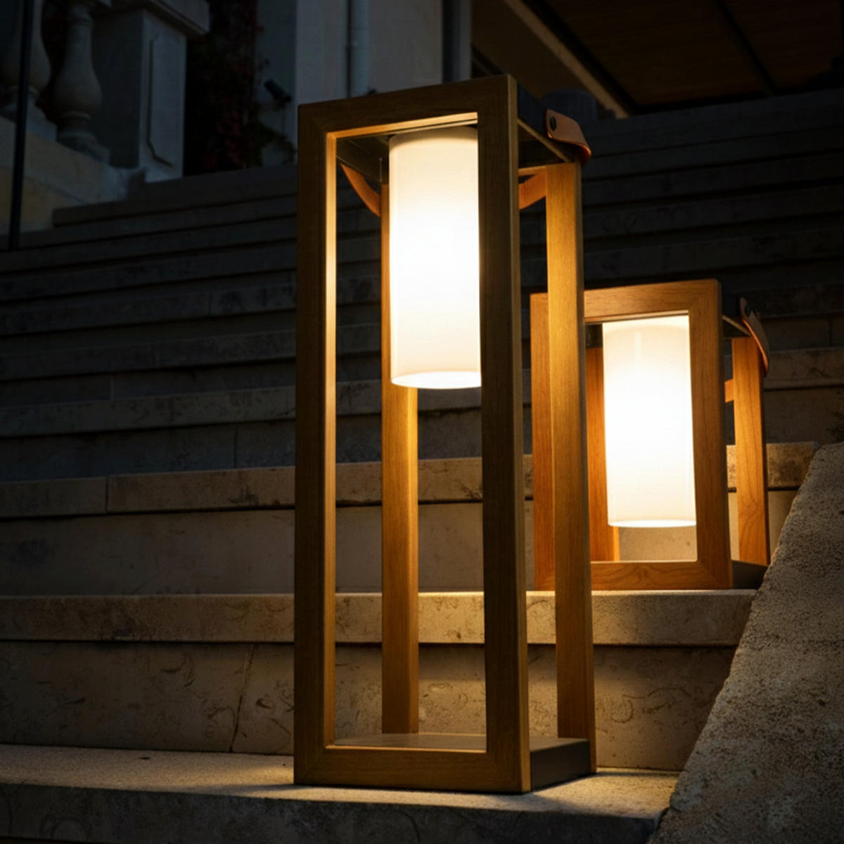 SOLARLATERNE SERAPHINA hellbraun - Hellbraun, Metall (20/20/58cm) - Lumisky