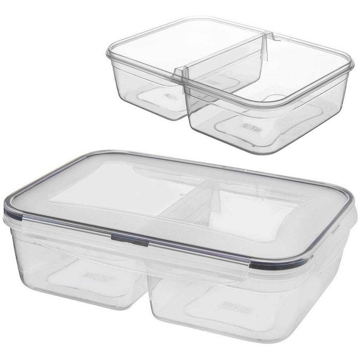 LUNCHBOX Unterteilt 2 Fächer 2 l Transparent - Transparent, Kunststoff (18/7/25.5cm) - Orion 