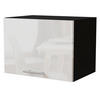 KLAPPHÄNGESCHRANK Essen W4B/50 Weiß Hochglanz / Schwarz Matt 50 / 32,5 / 36cm - Weiß Hochglanz/Schwarz, Holz/Holzwerkstoff (50/36/32.5cm) - Feldmann-Wohnen