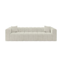 POHOVKA 3-MÍSTNÁ DONY-3 315x90x71 cm Krémová Manšestr - černá/krémová, kompozitní dřevo/textil (315/71/90cm) - ALTDECOR