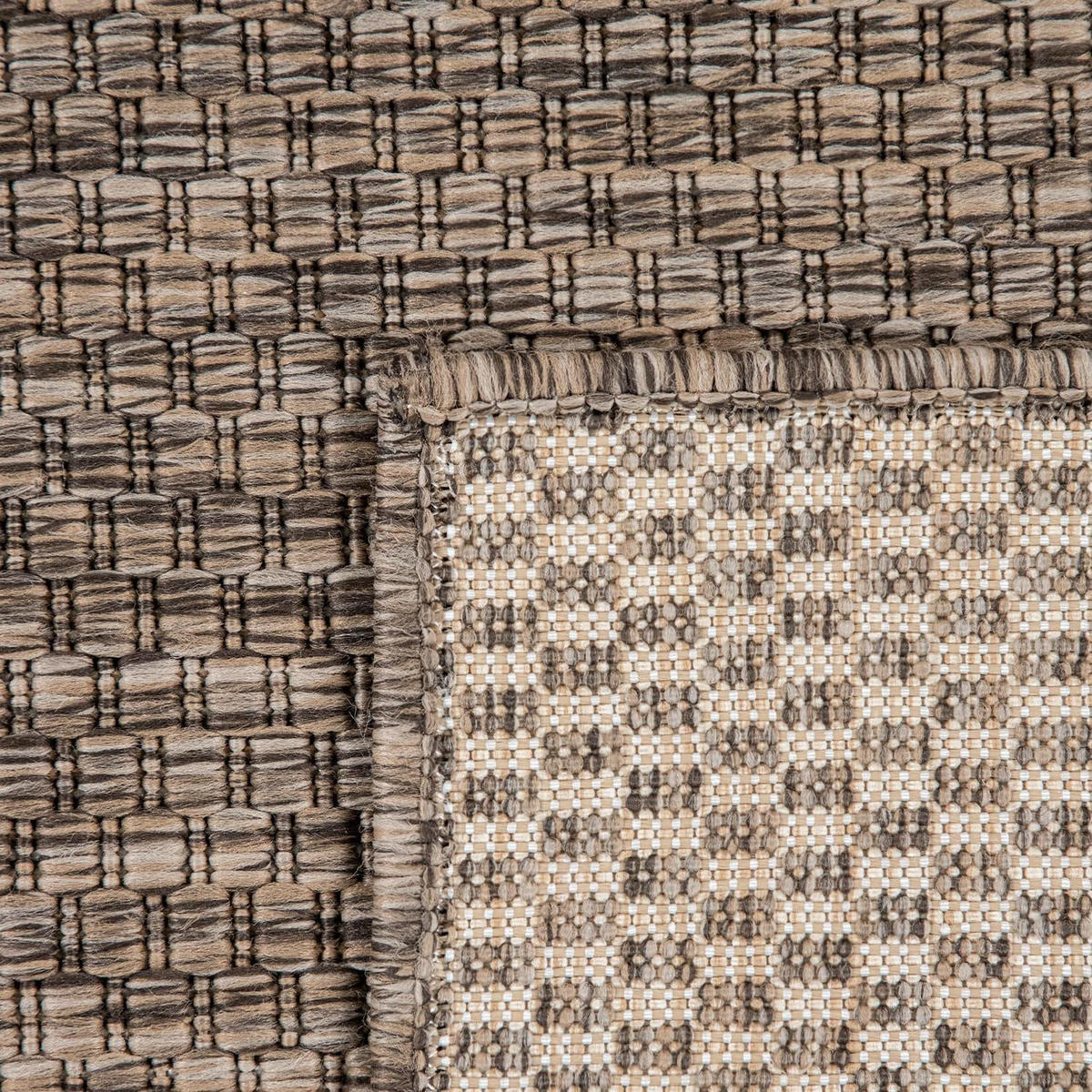 OUTDOORTEPPICH 80/80 VENEDIG 165 - Taupe, Kunststoff (80/80cm) - Paco Home