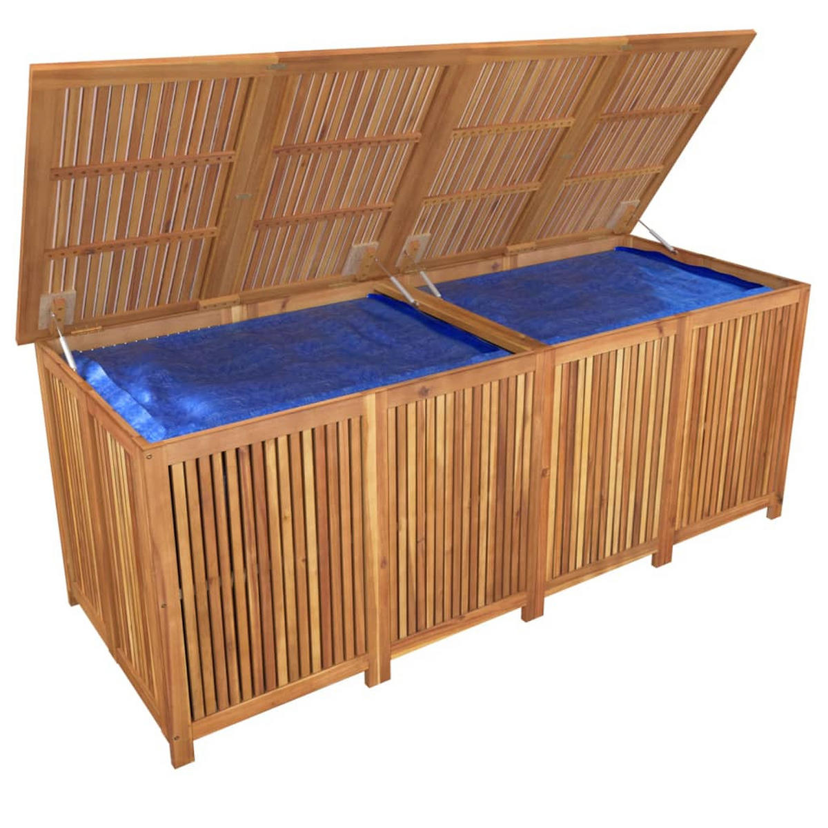 GARTENBOX 200x80x75 cm Massivholz Akazie - Braun, Holz (200/75/80cm) - furnicato