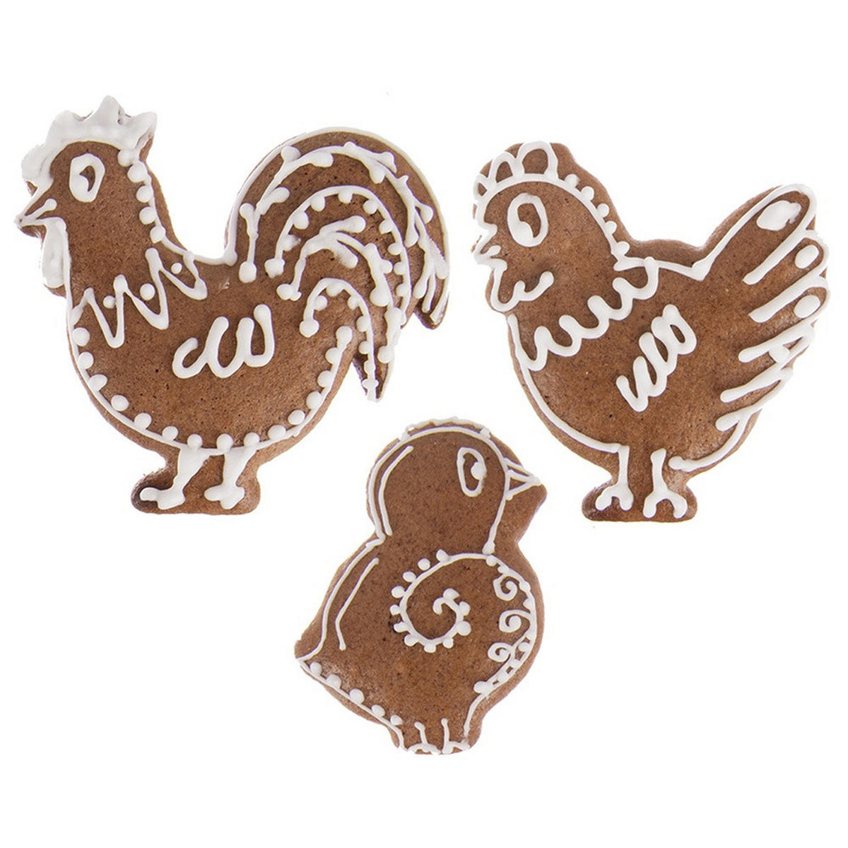 AUSSTECHFORMEN-SET Farm 3-teilig Silber - Silberfarben, Metall (6.5/1.5/6.5cm) - Orion 