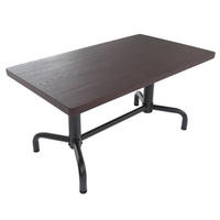 JÍDELNÍ STŮL hranatý hnědý, černý - černá/hnědá, dřevo (80/140/74cm) - MCW