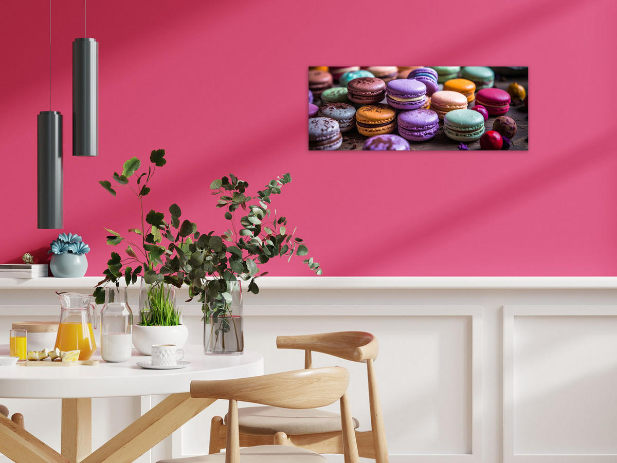 GLASBILD 80x30 cm Küche bunt - Rosa, Glas (80/30cm) - artissimo