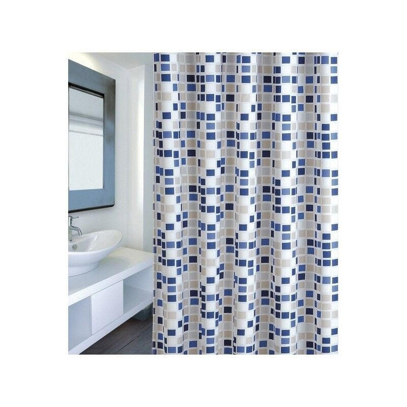 DUSCHVORHANG Dunkelgrau Polyester breit schimmelresistent wasserfest antibakteriell maschinenwaschbar mit Haken - Grau, Textil (240/240cm) - MCBOSON