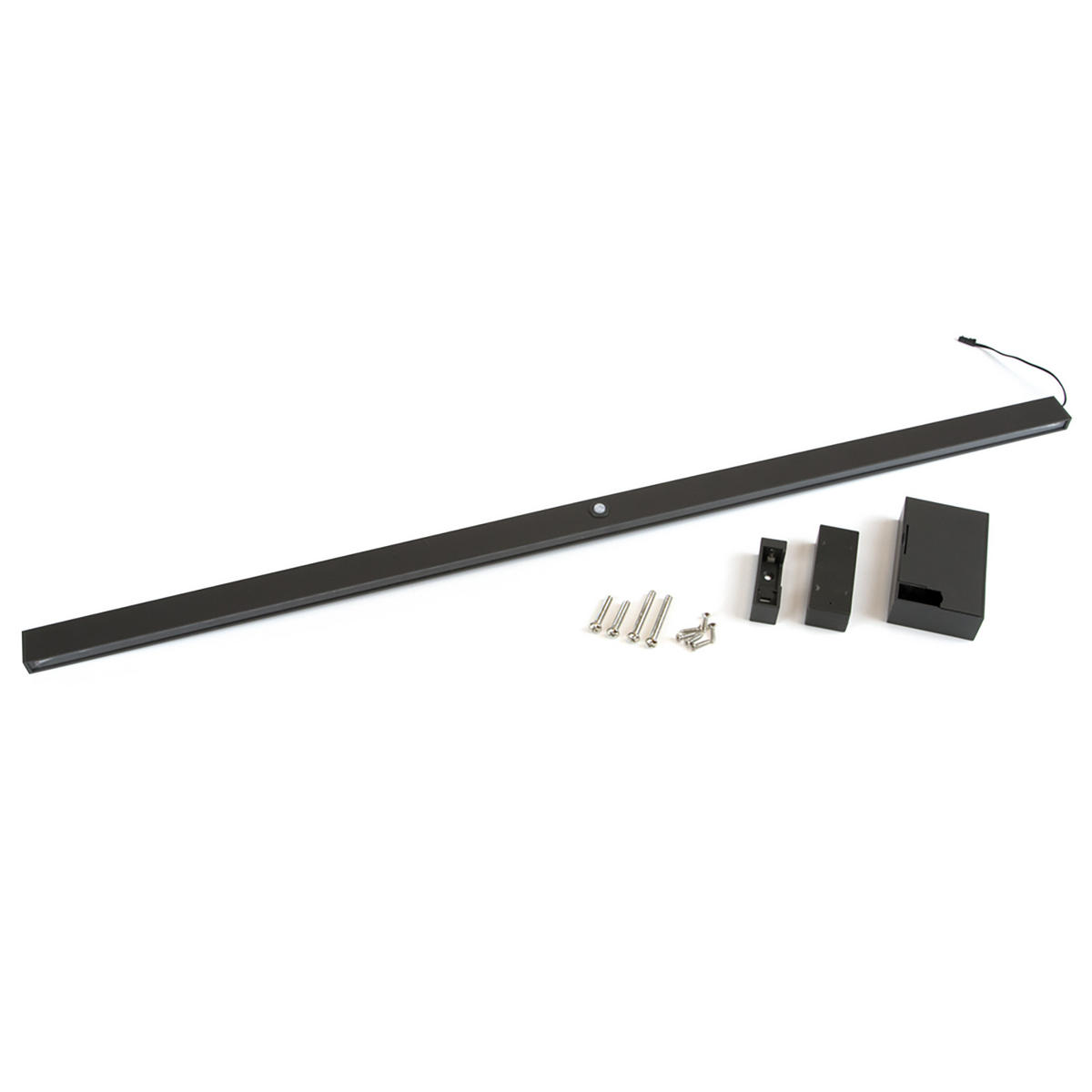 GARDEROBENSTANGE mit LED-Licht Castor, mit abnehmbarer Batterie und Bewegungssensor, L558mm, Kunststoff und Aluminium, Mokka metallic - Mokka, Kunststoff (7/4/68cm) - EMUCA