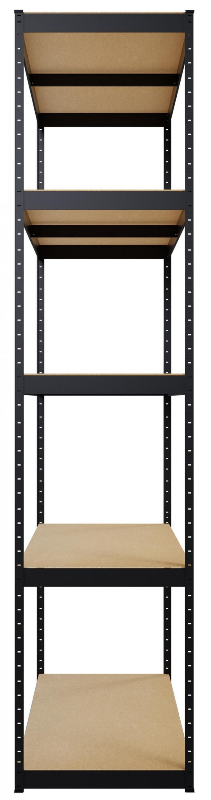 REGALSYSTEM 2 Lagerregal mit 1 Eckregal Metall schwarz - Schwarz, Metall (160/180/160cm) - CLP