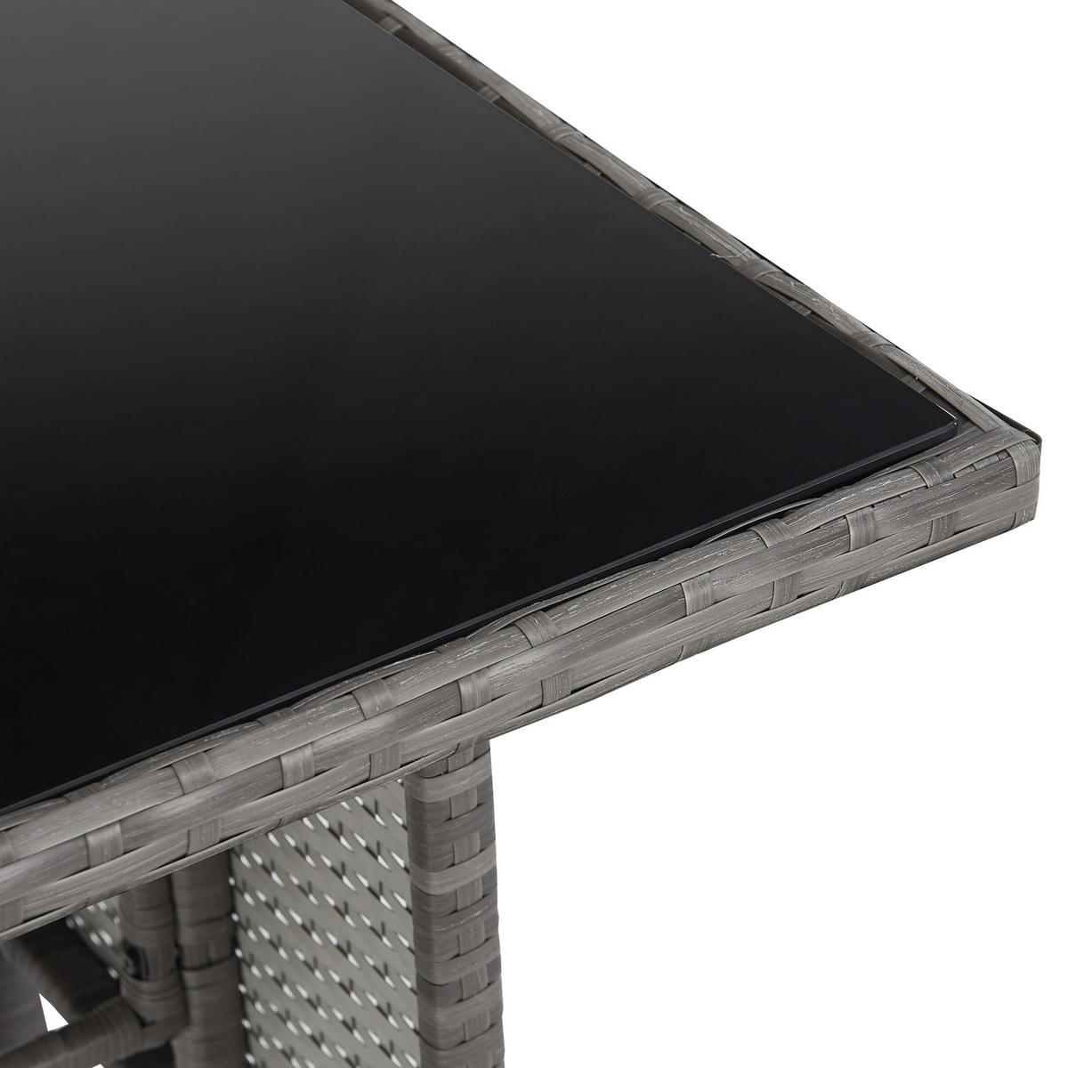 RATTAN-LOUNGE Madison - Grau, Kunststoff - SVITA