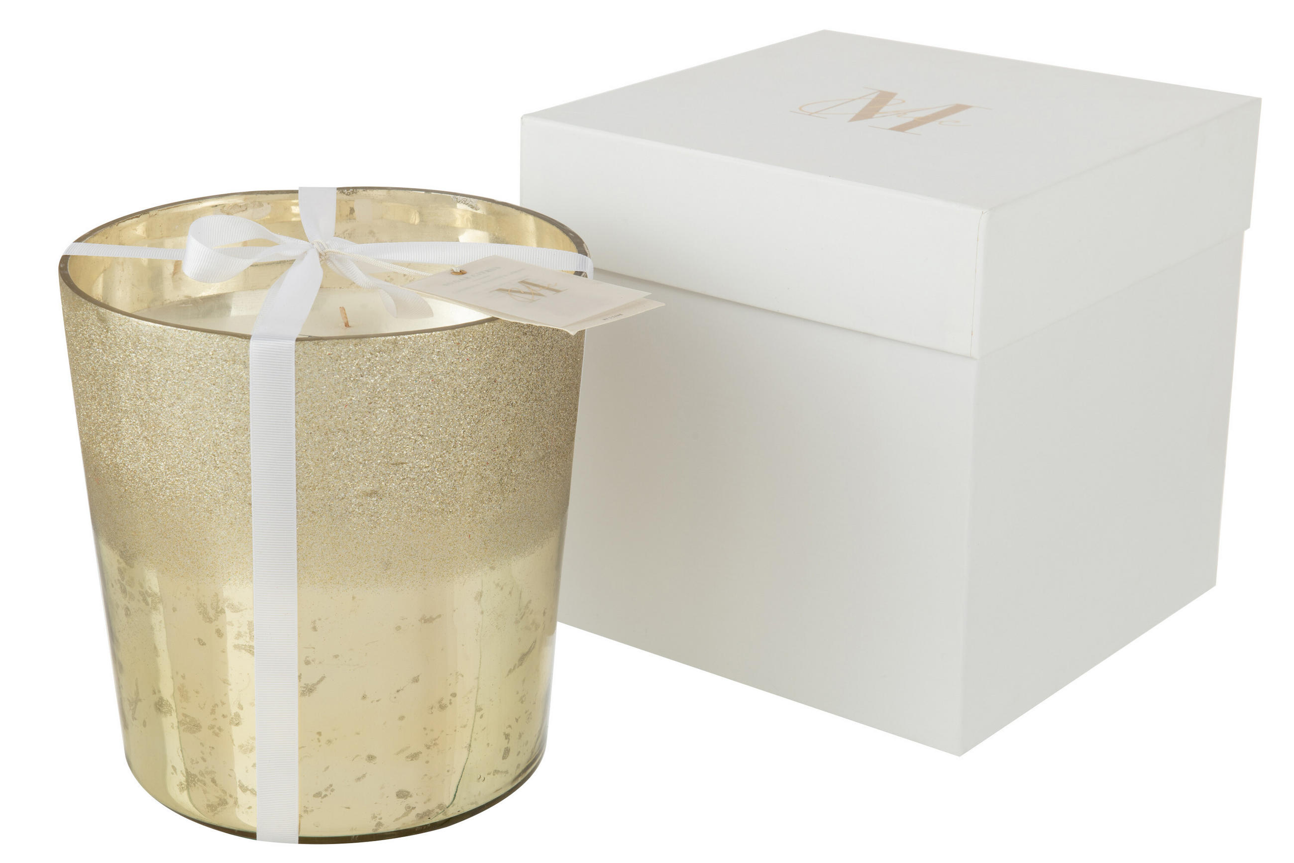 DUFTKERZE M-CHIC - Glas - Champagner - L - 140 Std. - Champagner, Glas (21/22cm) - J-Line