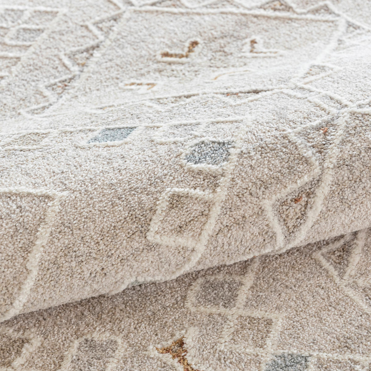 TEPPICH Beige Ethnisch, Geometrisch - Rechteckig Moderne - 250 x 350 cm - Ecru/Creme, Textil (250/350cm) - Mazovia
