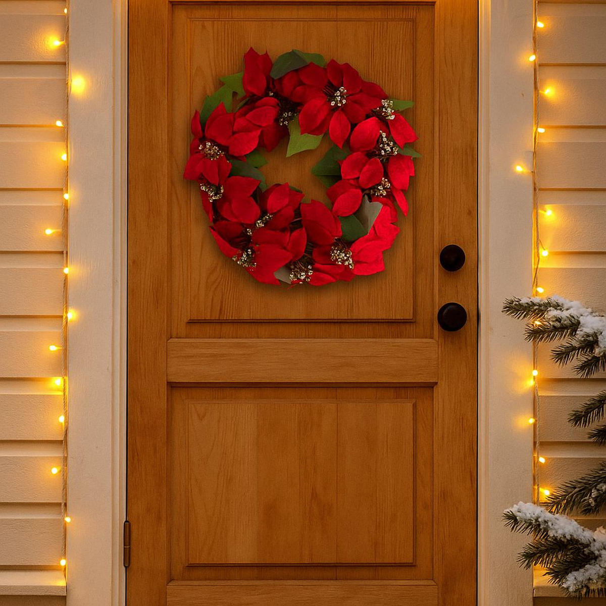 TÜRKRANZ Weihnachtsstern 45 cm - Rot, Kunststoff (45/17/45cm) - Home Styling Collection