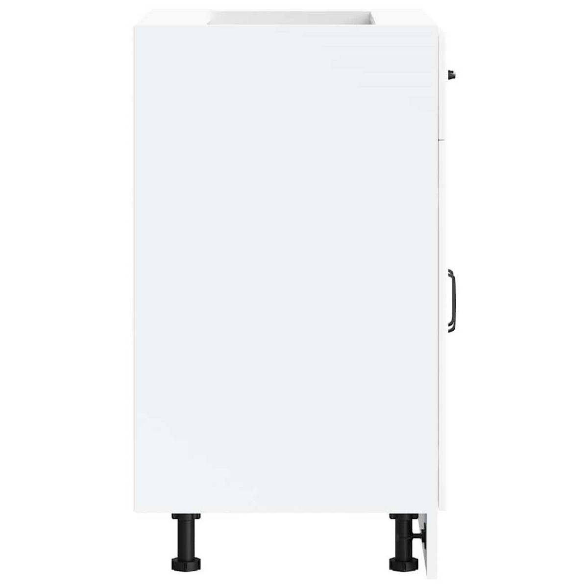 KÜCHENUNTERSCHRANK Kalmar Weiss Holzwerkstoff - Weiß, Holzwerkstoff (46/81.5/60cm) - vidaXL