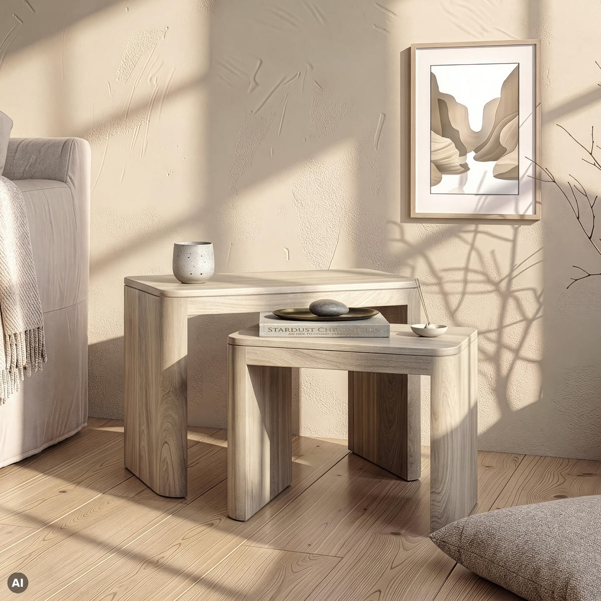 BEISTELLTISCH Mango 59x30x41 weiß lackiert TORONTO #344 - Weiß, Holz (30/59/41cm) - Massivmoebel24