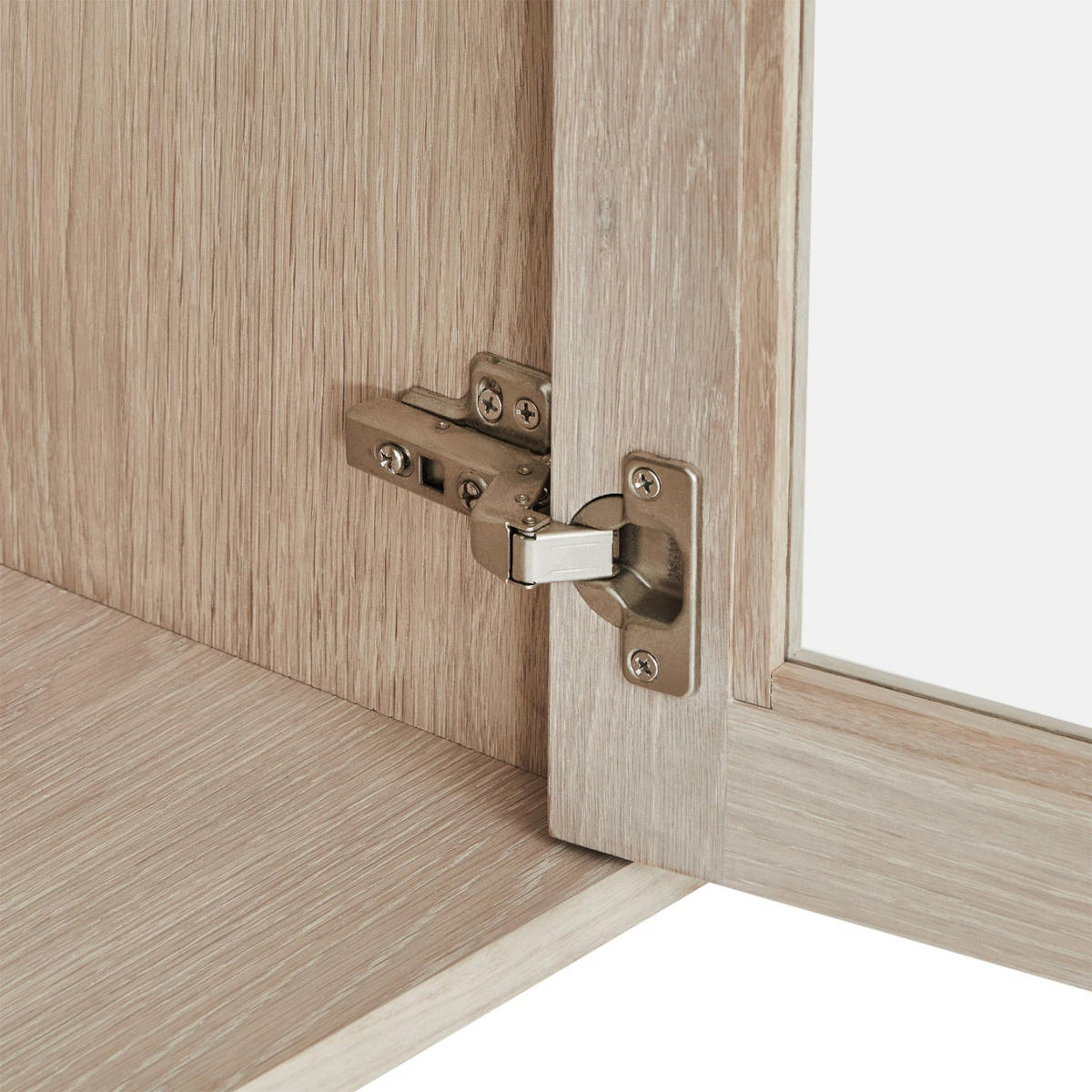 VITRINE Eiche massiv - Eichefarben, Holz (180/60/34cm) - Furnhouse