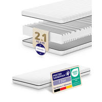 MATRACE 80/200 H2 H3 – oboustranná matrace – výška 15cm – 7zónová matrace ze studené pěny – pratelný potah - bílá, textil (80/200cm) - Mister Sandman