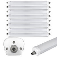LED DECKENLEUCHTE Grau Kunststoff 8er Set - Grau, Kunststoff (120/8.6/7cm)