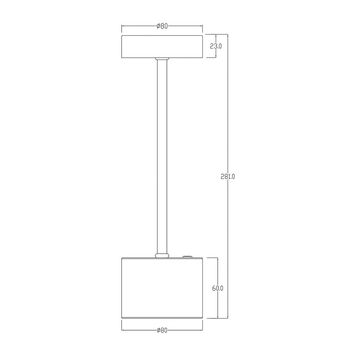 AKKU-TISCHLEUCHTE - Eisen / Kunststoff - Schwarz, Metall (8/8/28cm) - home24