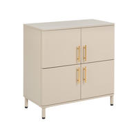 SIDEBOARD se 4 dveřmi Kov Béžový Ombura - béžová, kov (80/80/40cm) - Beliani