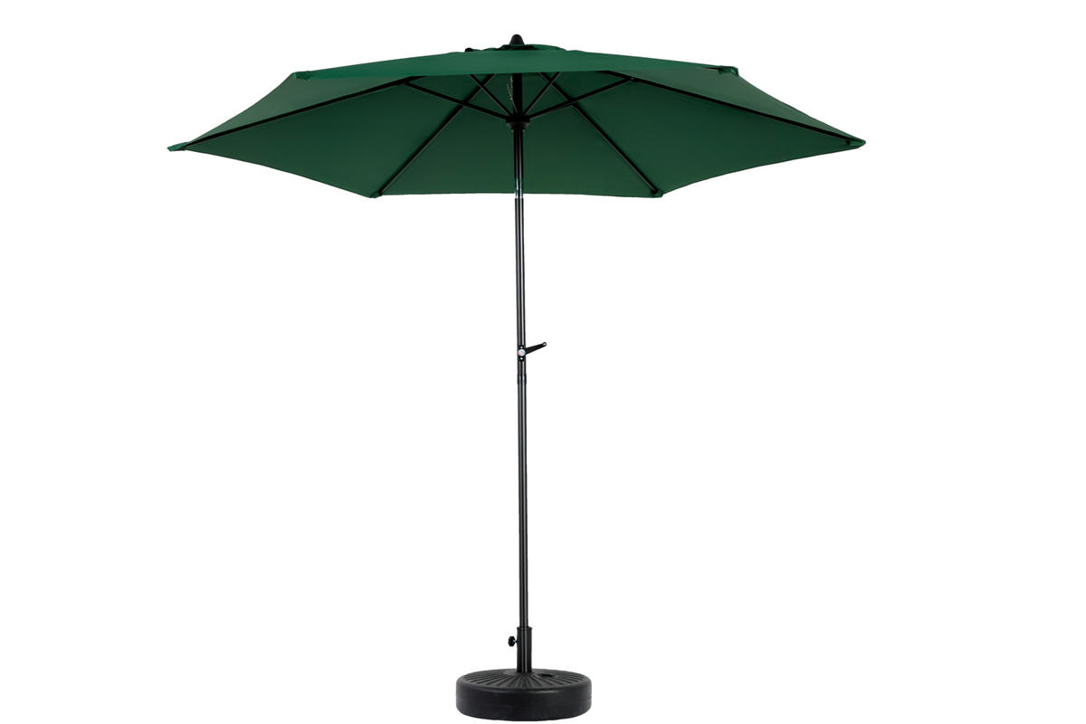 SONNENSCHIRM aus Aluminium Ø 300 cm in Dunkelgrau mit LSF 50+ - Dunkelgrau, Metall (300/300cm) - Modfu