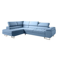 ECKSOFA Eden 4 Sitzplätze Blau - Blau, Holzwerkstoff (271/201cm) - Petits-meubles