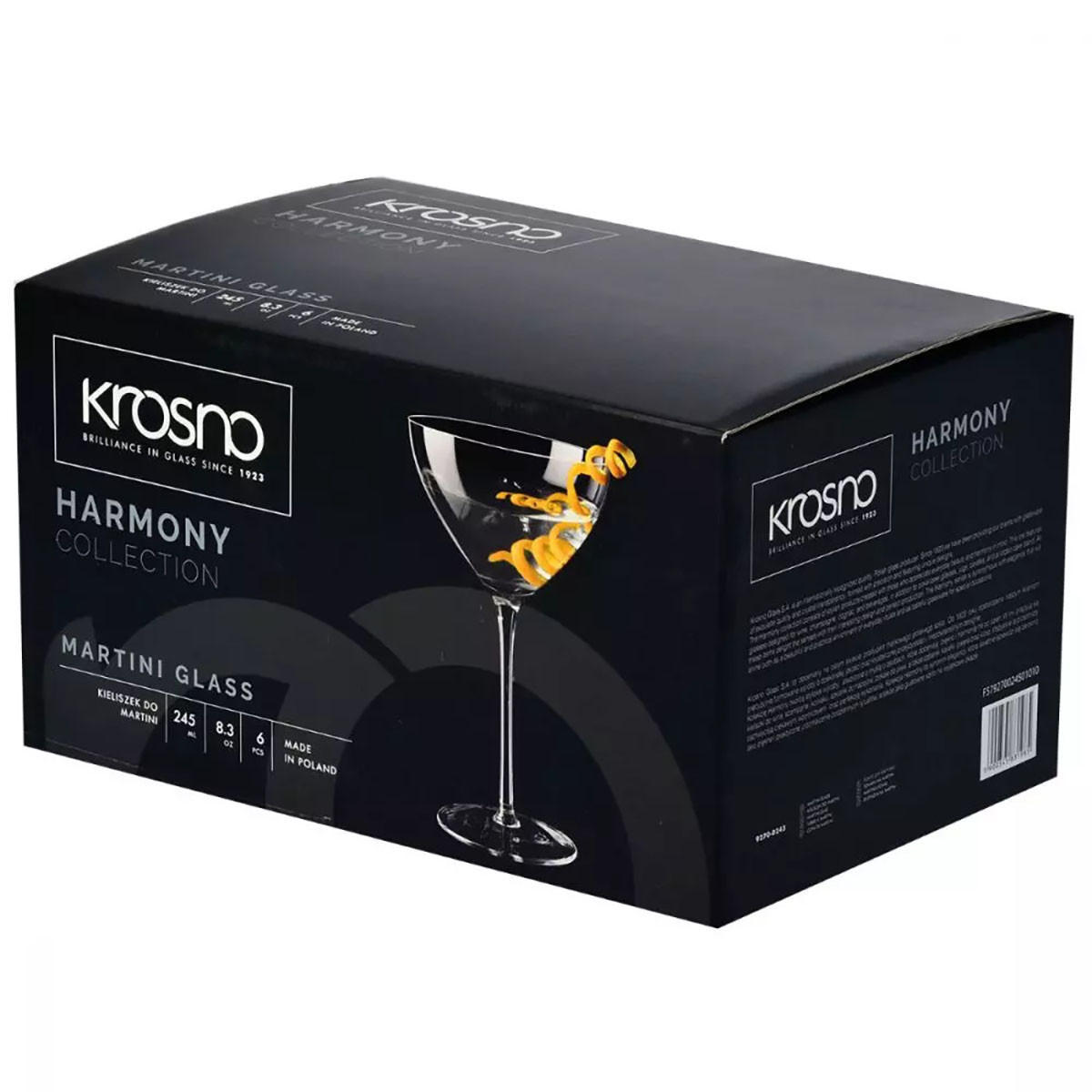COCKTAILGLÄSER Harmony, 6er-Set, 245 ml - Transparent, Glas (0.34L) - Krosno Glass