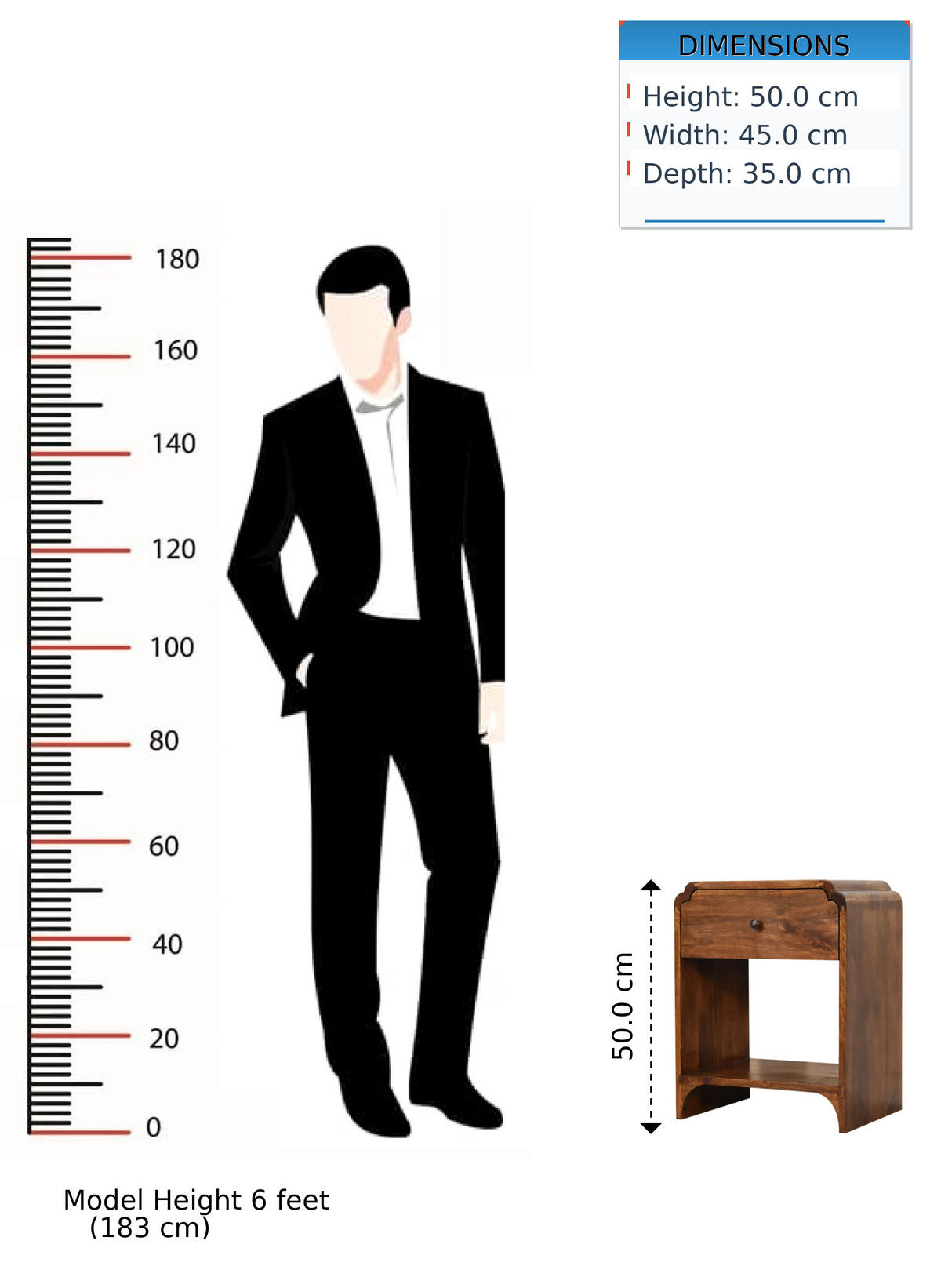 NACHTTISCH Newton, 1-Schublade, 1 Offenes Fach, Braun - Messingfarben/Braun, Holz/Metall (45/50/35cm) - Artisan Furniture