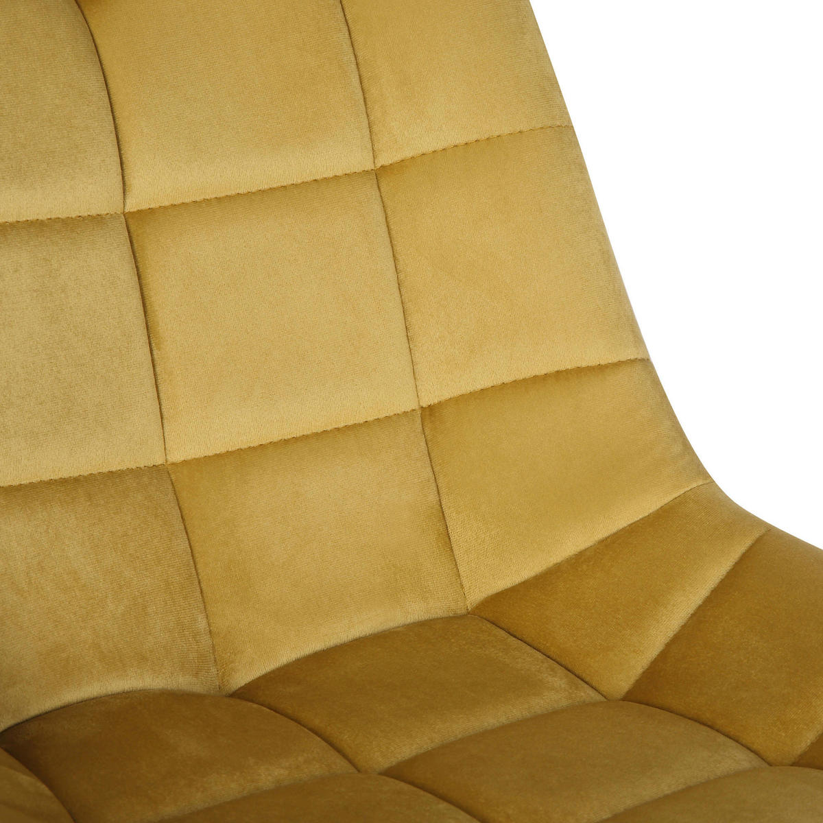 DREHSTUHL Samt gelb - Gelb, Textil/Metall (46/81/62cm) - CLP