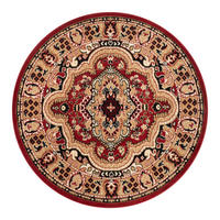 TEPPICH ATLAS rund rot medaillon 200/200 cm - Rot, Textil (200/200cm) - Tapiso