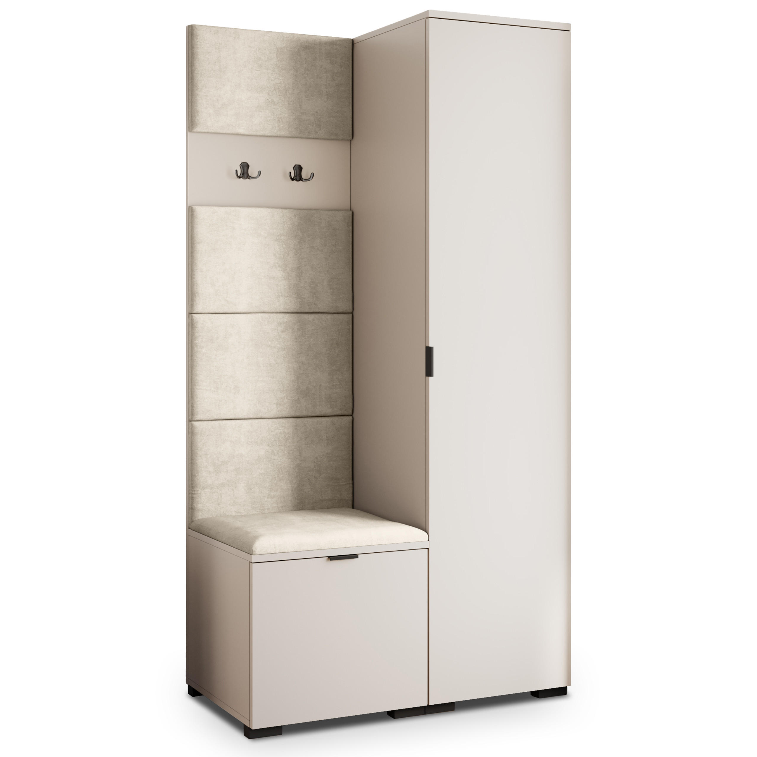 Masseno Garderobenschrank Kaschmir, Beige 95x181x51 cm