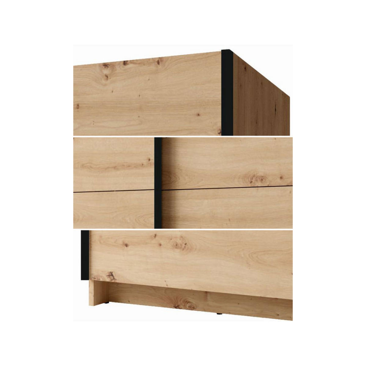 SCHWEBETÜRENSCHRANK Arsala artisan eiche 150 cm / 62 cm / 207 cm - Dunkelbraun/Weiß, Holz/Holzwerkstoff (151/207/62cm) - Feldmann-Wohnen