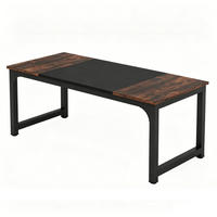 SCHREIBTISCH 180/80/75 cm Braun Schwarz Computertisch - Braun, Holz (180/80/75cm) - Kaket