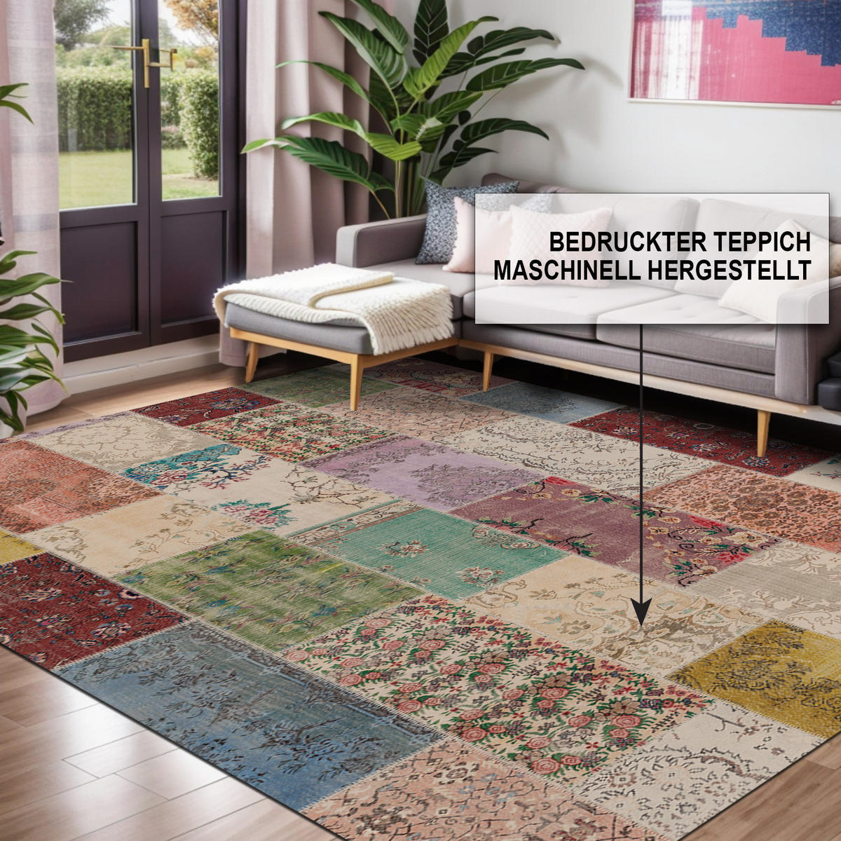 TEPPICH Afra 200/300 cm - Multicolor, Textil (200/300cm) - Bamyum